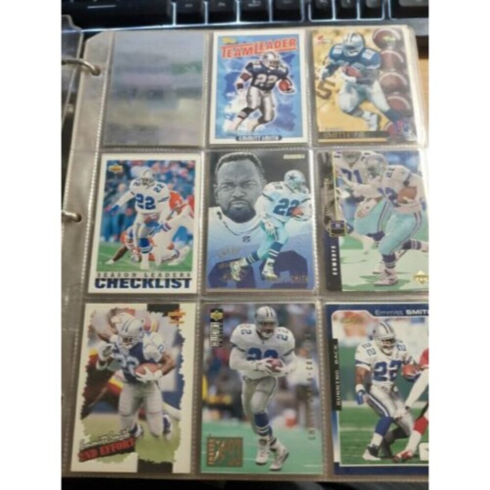 Emmitt Smith 9 Card Lot Dallas Cowboys
